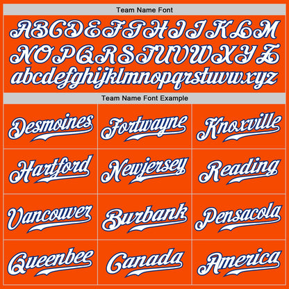 Custom Orange White-Royal Authentic Fade Fashion Baseball Jersey - Sky-Custom