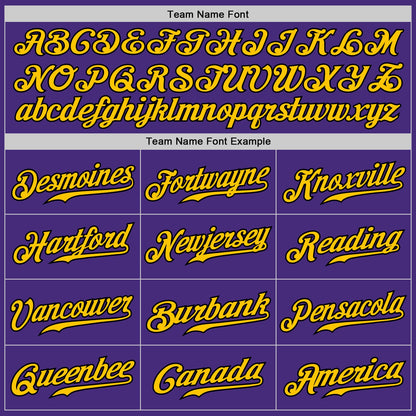 Custom Purple Gold-Black Authentic Fade Fashion Baseball Jersey - Sky-Custom