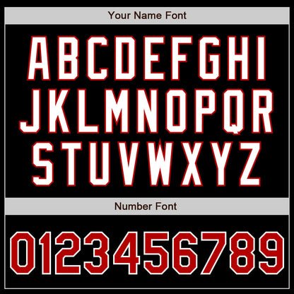 Custom Black Red Gray-White Authentic Gradient Fashion Baseball Jersey - Sky-Custom