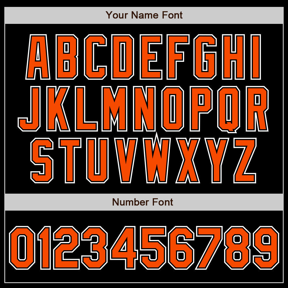 Custom Black Orange-White Authentic Gradient Fashion Baseball Jersey - Sky-Custom