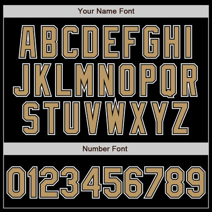 Custom Black Old Gold-White Authentic Gradient Fashion Baseball Jersey - Sky-Custom