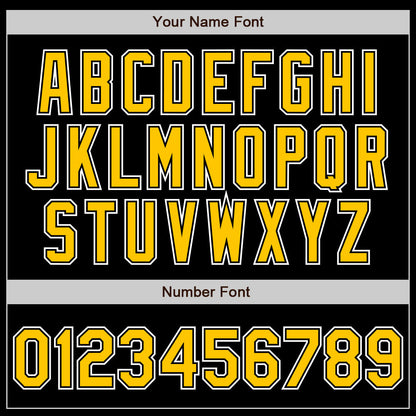 Custom Black Yellow-White Authentic Gradient Fashion Baseball Jersey - Sky-Custom