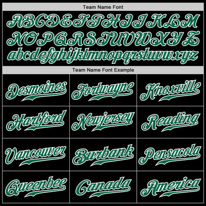 Custom Black Kelly Green Pink-White Authentic Gradient Fashion Baseball Jersey - Sky-Custom