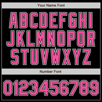 Custom Black Pink-White Authentic Gradient Fashion Baseball Jersey - Sky-Custom