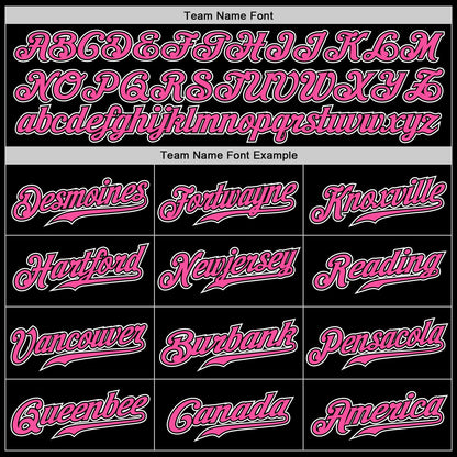 Custom Black Pink-White Authentic Gradient Fashion Baseball Jersey - Sky-Custom