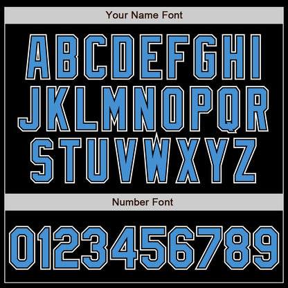 Custom Black Powder Blue-White Authentic Gradient Fashion Baseball Jersey - Sky-Custom