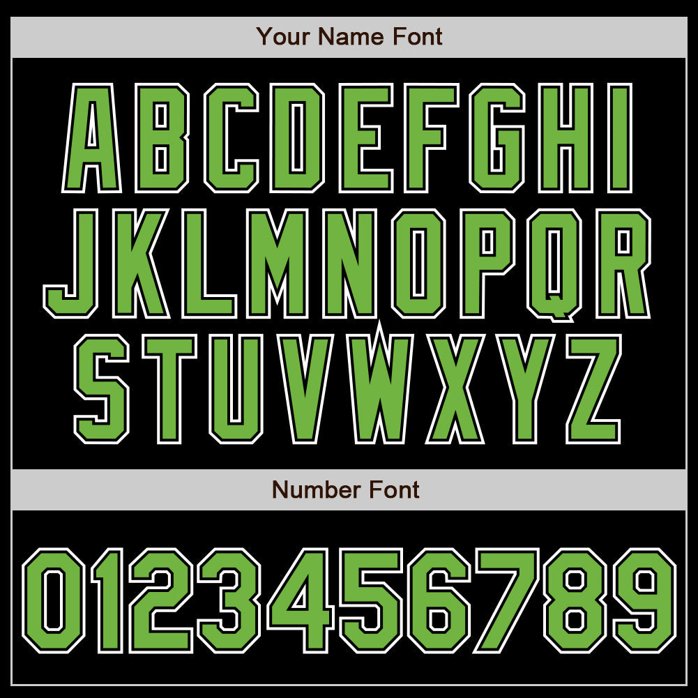 Custom Black Neon Green-White Authentic Gradient Fashion Baseball Jersey - Sky-Custom