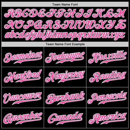 Custom Black Pink Light Blue-White Authentic Gradient Fashion Baseball Jersey - Sky-Custom