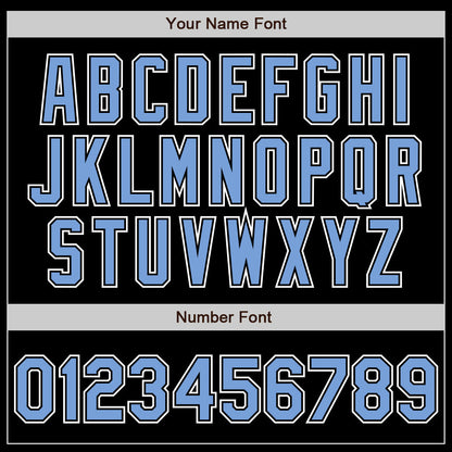 Custom Black Light Blue-White Authentic Gradient Fashion Baseball Jersey - Sky-Custom