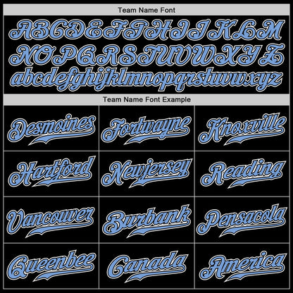 Custom Black Light Blue-White Authentic Gradient Fashion Baseball Jersey - Sky-Custom