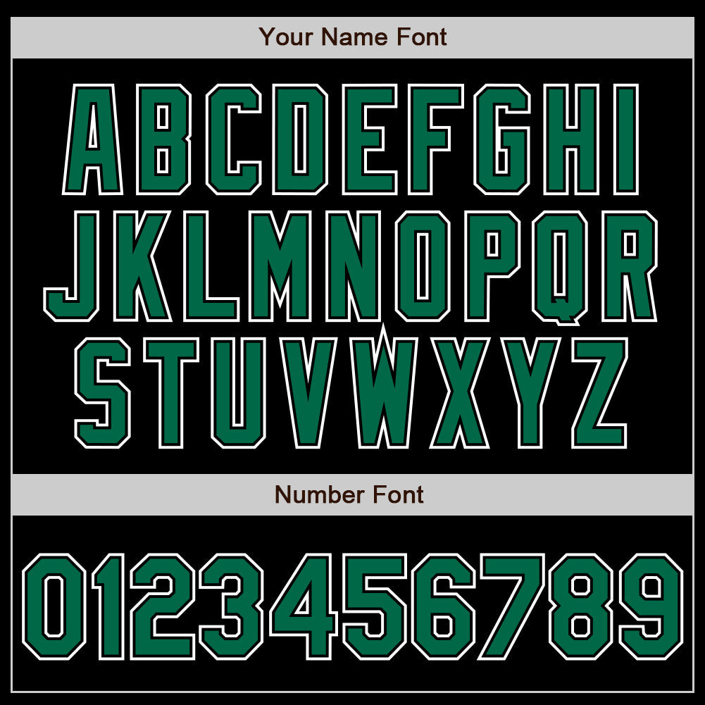 Custom Black Kelly Green-White Authentic Gradient Fashion Baseball Jersey - Sky-Custom