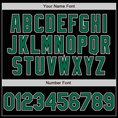 Custom Black Kelly Green-White Authentic Gradient Fashion Baseball Jersey - Sky-Custom