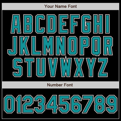 Custom Black Teal-White Authentic Gradient Fashion Baseball Jersey - Sky-Custom