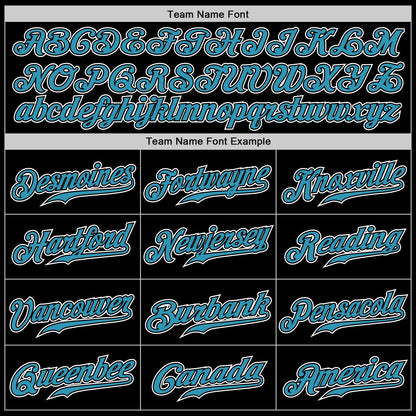 Custom Black Panther Blue-White Authentic Gradient Fashion Baseball Jersey - Sky-Custom