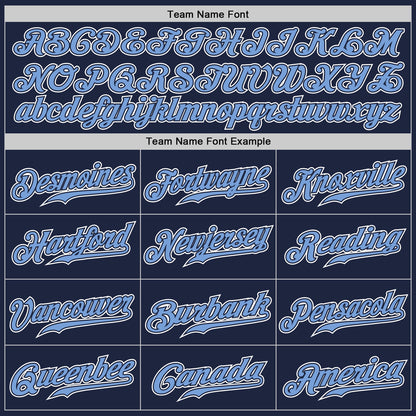 Custom Navy Light Blue-White Authentic Gradient Fashion Baseball Jersey - Sky-Custom