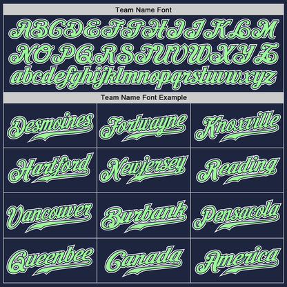Custom Navy Pea Green-White Authentic Gradient Fashion Baseball Jersey - Sky-Custom