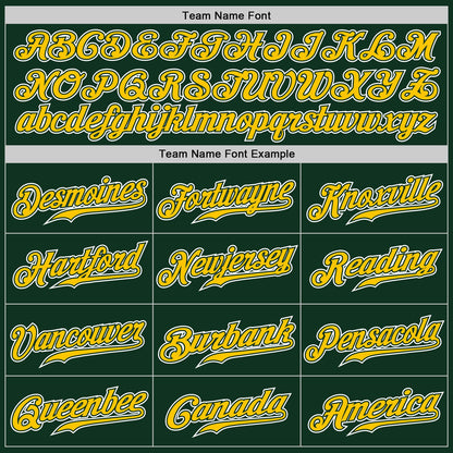Custom Green Yellow-White Authentic Gradient Fashion Baseball Jersey - Sky-Custom