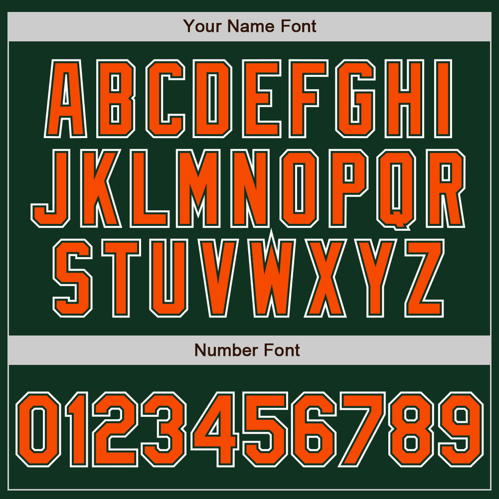 Custom Green Orange-White Authentic Gradient Fashion Baseball Jersey - Sky-Custom