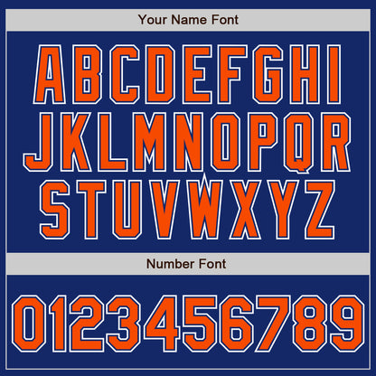 Custom Royal Orange-White Authentic Gradient Fashion Baseball Jersey - Sky-Custom
