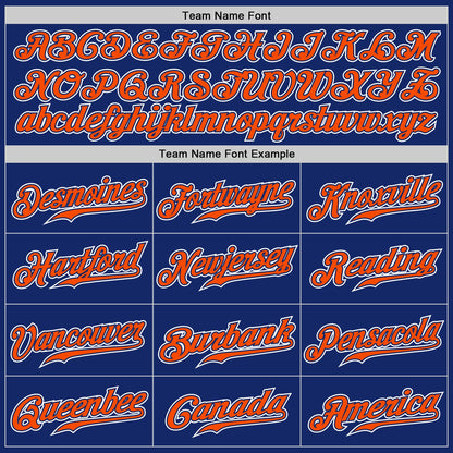 Custom Royal Orange-White Authentic Gradient Fashion Baseball Jersey - Sky-Custom