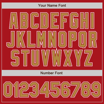 Custom Red Old Gold-White Authentic Gradient Fashion Baseball Jersey - Sky-Custom