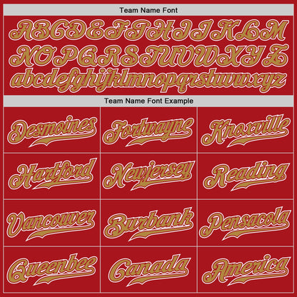 Custom Red Old Gold-White Authentic Gradient Fashion Baseball Jersey - Sky-Custom