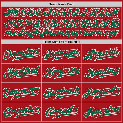 Custom Red Kelly Green-White Authentic Gradient Fashion Baseball Jersey - Sky-Custom