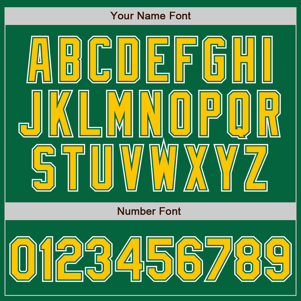 Custom Kelly Green Yellow-White Authentic Gradient Fashion Baseball Jersey - Sky-Custom
