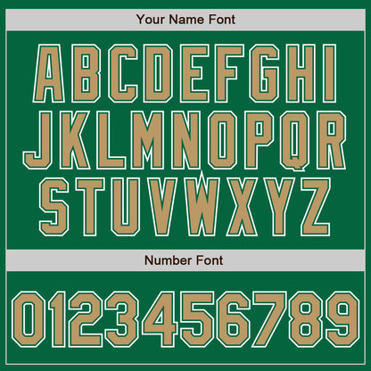 Custom Kelly Green Old Gold-White Authentic Gradient Fashion Baseball Jersey - Sky-Custom