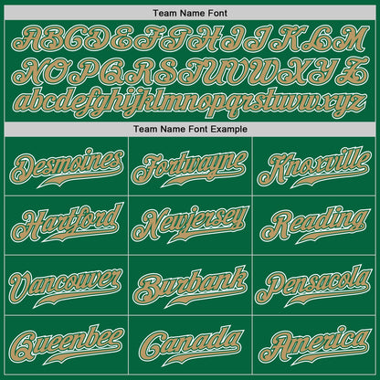 Custom Kelly Green Old Gold-White Authentic Gradient Fashion Baseball Jersey - Sky-Custom