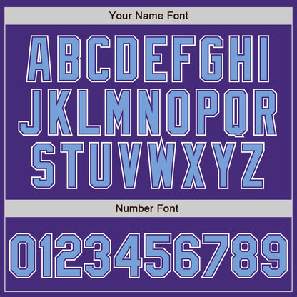 Custom Purple Light Blue-White Authentic Gradient Fashion Baseball Jersey - Sky-Custom