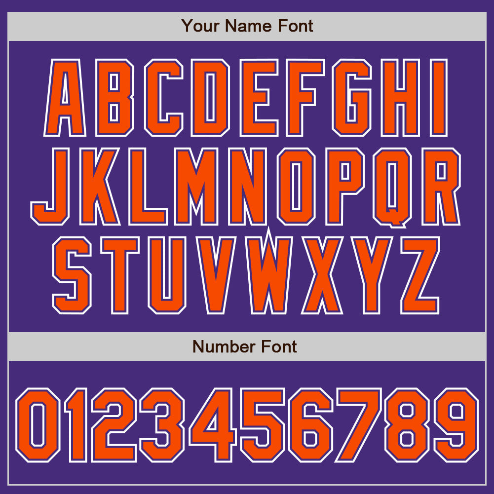 Custom Purple Orange-White Authentic Gradient Fashion Baseball Jersey - Sky-Custom