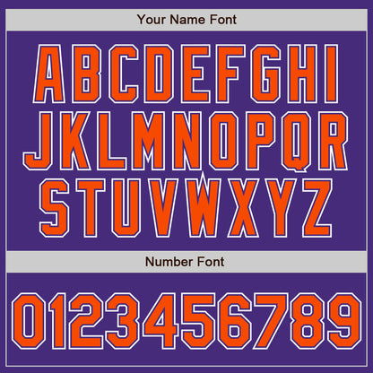 Custom Purple Orange-White Authentic Gradient Fashion Baseball Jersey - Sky-Custom