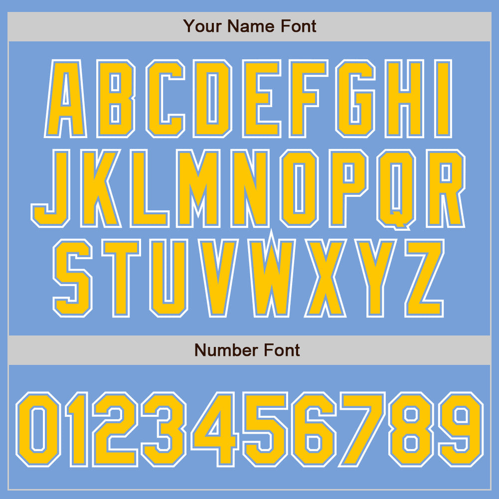 Custom Light Blue Yellow-White Authentic Gradient Fashion Baseball Jersey - Sky-Custom