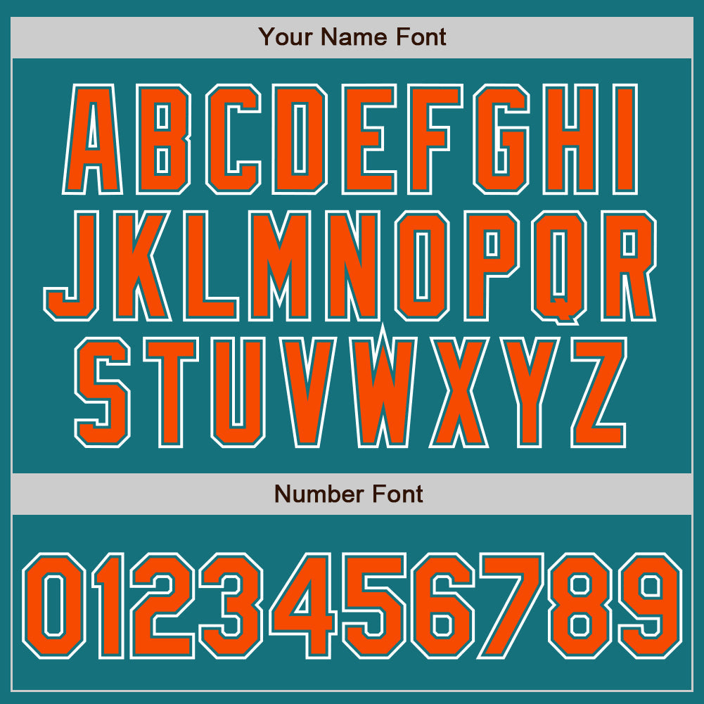 Custom Teal Orange-White Authentic Gradient Fashion Baseball Jersey - Sky-Custom