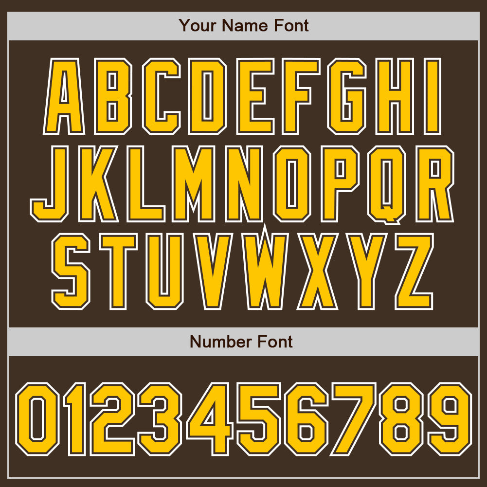 Custom Brown Yellow-White Authentic Gradient Fashion Baseball Jersey - Sky-Custom