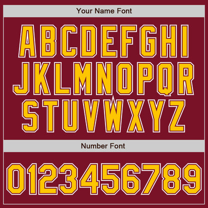 Custom Crimson Yellow-White Authentic Gradient Fashion Baseball Jersey - Sky-Custom