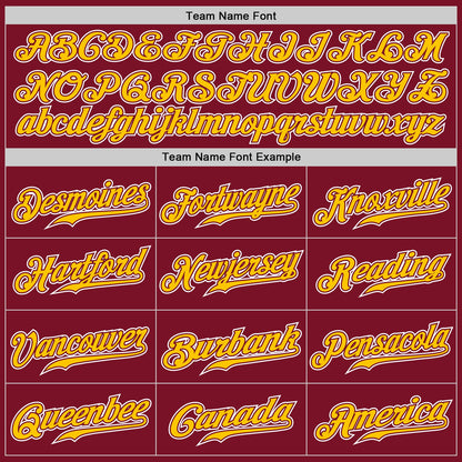 Custom Crimson Yellow-White Authentic Gradient Fashion Baseball Jersey - Sky-Custom