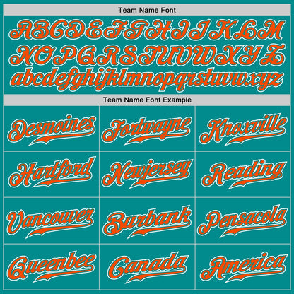 Custom Aqua Orange-White Authentic Gradient Fashion Baseball Jersey - Sky-Custom
