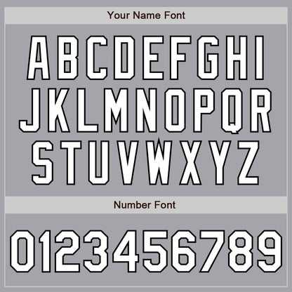 Custom Gray White Steel Gray-Black Authentic Fade Fashion Baseball Jersey - Sky-Custom