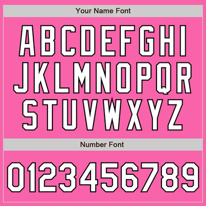 Custom Pink White-Black Authentic Fade Fashion Baseball Jersey - Sky-Custom