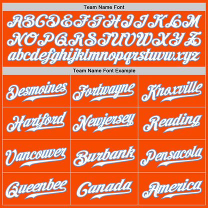 Custom Orange White-Light Blue Authentic Fade Fashion Baseball Jersey - Sky-Custom
