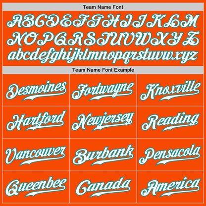 Custom Orange White-Teal Authentic Fade Fashion Baseball Jersey - Sky-Custom