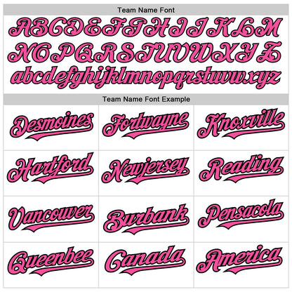 Custom White Pinstripe Pink-Black Authentic Fade Fashion Baseball Jersey - Sky-Custom