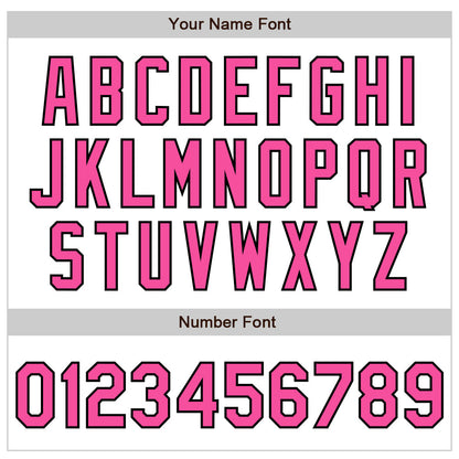 Custom White Pinstripe Pink-Black Authentic Fade Fashion Baseball Jersey - Sky-Custom