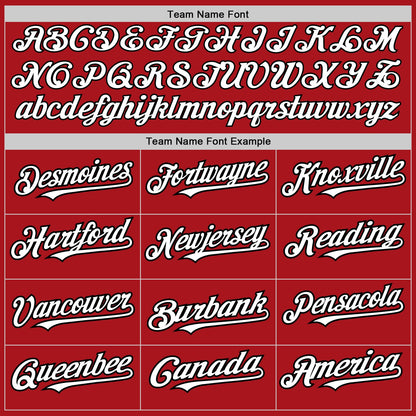 Custom Red Pinstripe White-Black Authentic Fade Fashion Baseball Jersey - Sky-Custom