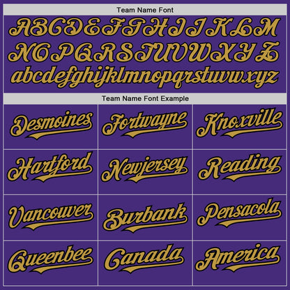 Custom Purple Pinstripe Old Gold-Black Authentic Fade Fashion Baseball Jersey - Sky-Custom