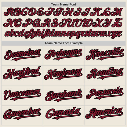Custom Cream Pinstripe Crimson-Black Authentic Fade Fashion Baseball Jersey - Sky-Custom