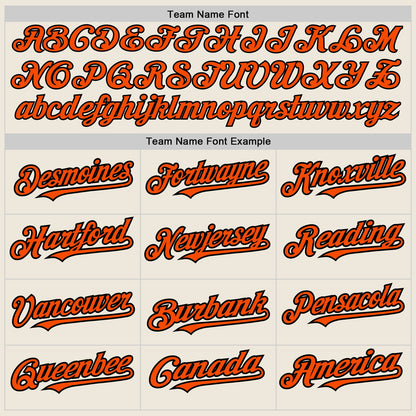 Custom Cream Pinstripe Orange-Black Authentic Fade Fashion Baseball Jersey - Sky-Custom