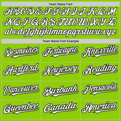 Custom Neon Green Pinstripe White-Black Authentic Fade Fashion Baseball Jersey - Sky-Custom